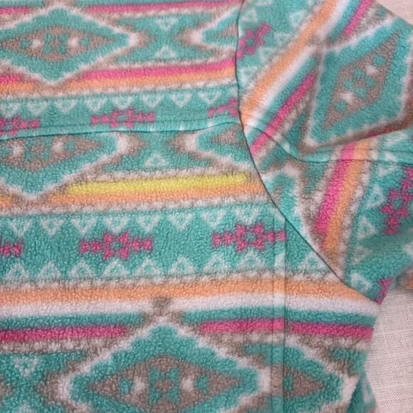 Chubbies Aztec Tribal Print The Flame Commander Unisex 1/4 Zip Fleece Pullover L - Picture 9 of 13